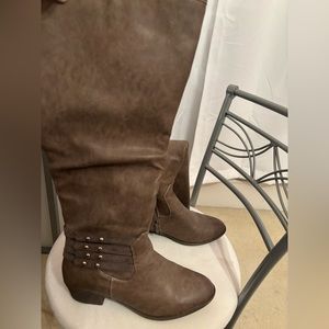 Knee high brown boots